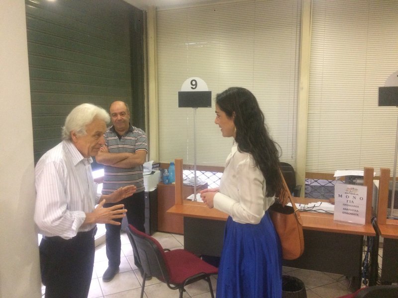 Η Δόμνα Μιχαηλίδου στα γραφεία του ΟΠΕΚΑ