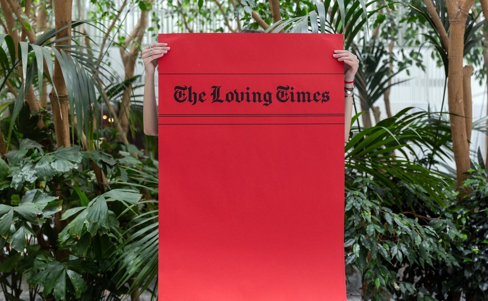 Poster με δύο όψεις, "The Loving Times" / "The Difficult Times" Design: BEND