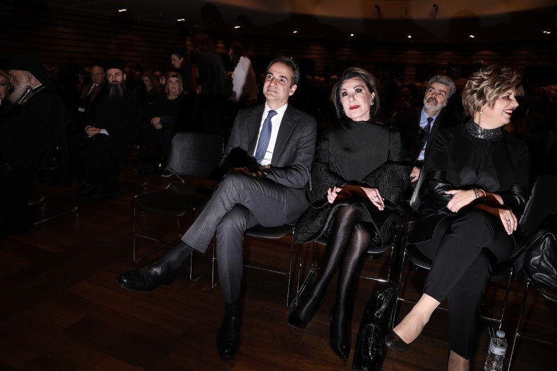 Ο Κυριάκος Μητσοτάκης, η Γιάννα Αγγελοπούλου και η Ολγα Γεροβασίλη