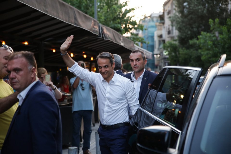 Ο Κυριάκος Μητσοτάκης φτάνει στο Θησείο