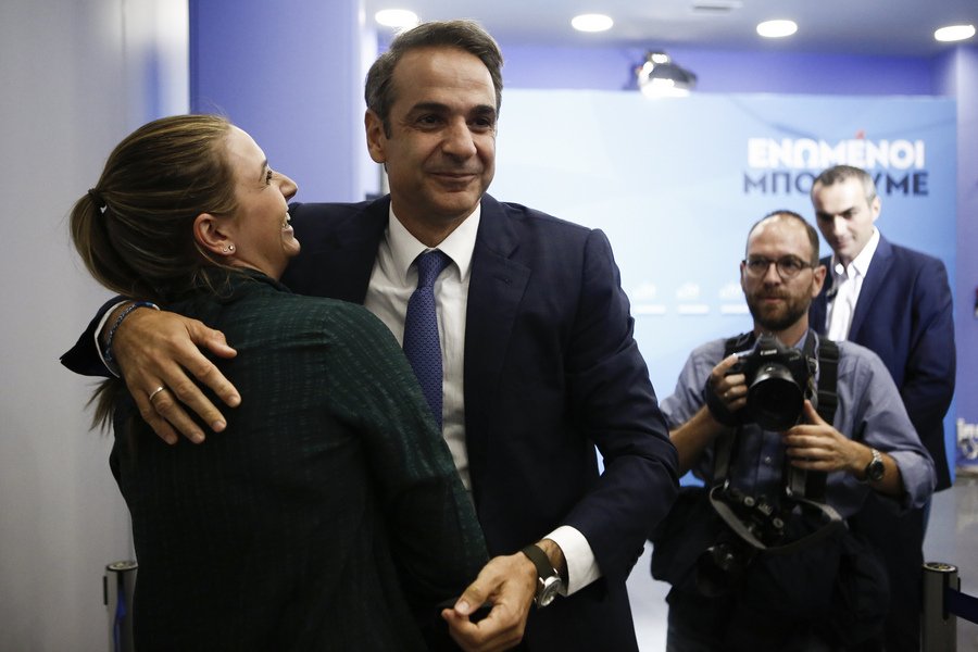 Η Δάφνη Μητσοτάκη με τον Κυριάκο Μητσοτάκη