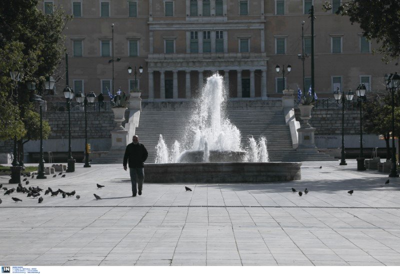25η Μαρτίου άδεια πλατεία συντάγματος