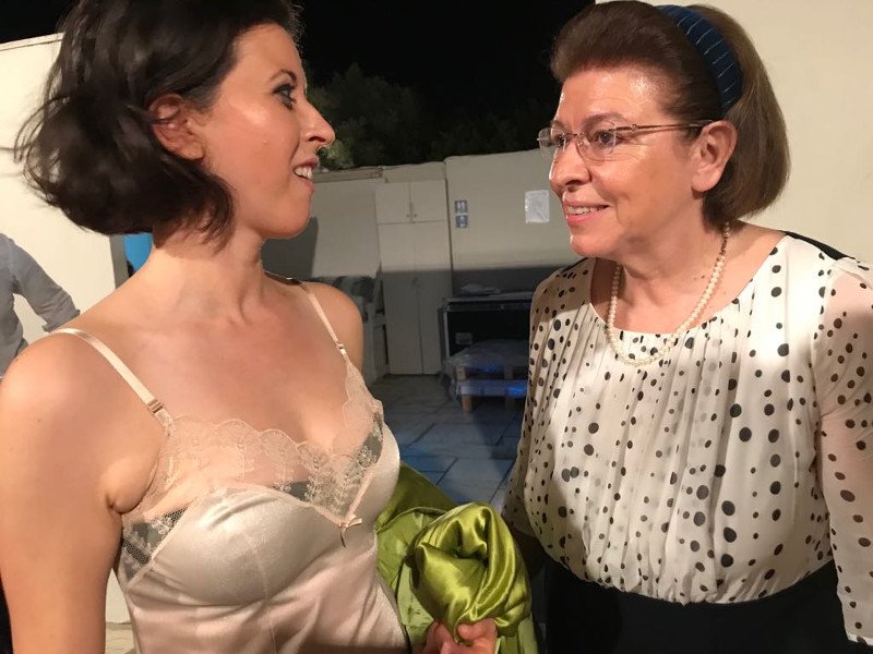 Η Λιζέτ Οροπέσα με την υπουργό Πολιτισμού Λίνα Μενδώνη