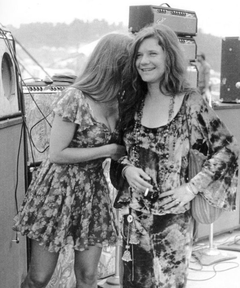 H Janis Joplin με φίλη της στο Φεστιβάλ Γούντστοκ 1969