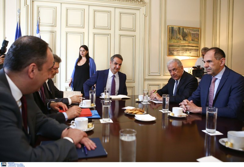 Ο Κυριάκος Μητσοτάκης στην σύσκεψη για το μεταναστευτικό
