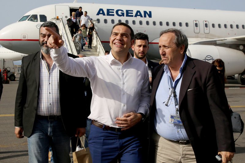 Ο Αλέξης Τσίπρας κατά την άφιξη του
