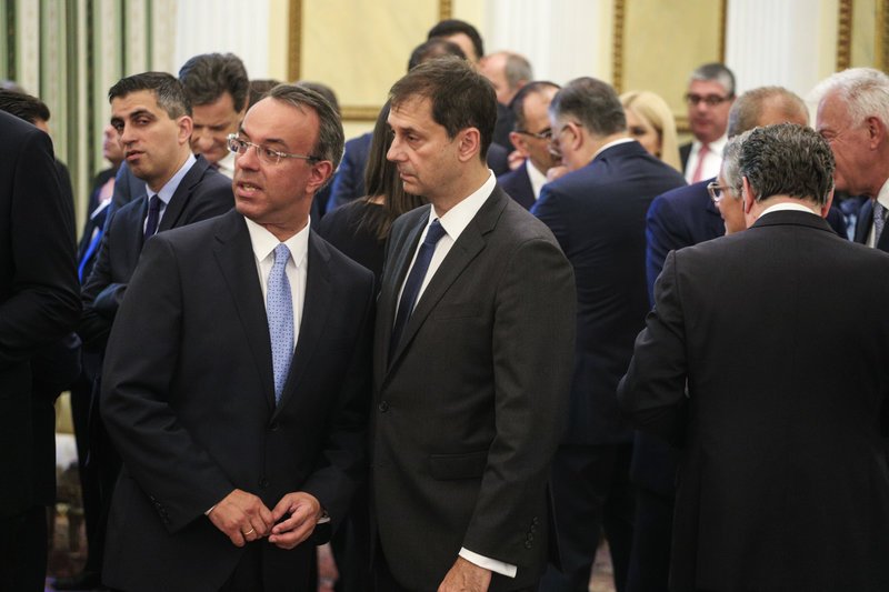 Χρήστος Σταϊκούρας, Χάρης Θεοχάρης / Φωτογραφία: Eurokinissi