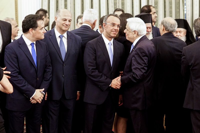 Αδωνις Γεωργιάδης, Κώστας Τσιάρας, Χρήστος Σταϊκούρας, Προκόπης Παυλόπουλος / Φωτογραφία: Eurokinissi