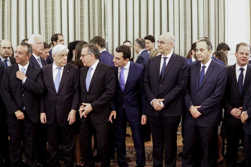Χρήστος Σταϊκούρας, Προκόπης Παυλόπουλος, Γιώργος Κουμουτσάκος, Κώστας Σκρέκας, Νίκος Δένδιας, Γιάννης Πλακιωτάκης, Κώστας Αχ. Καραμανλή / Φωτογραφία: Eurokinissi