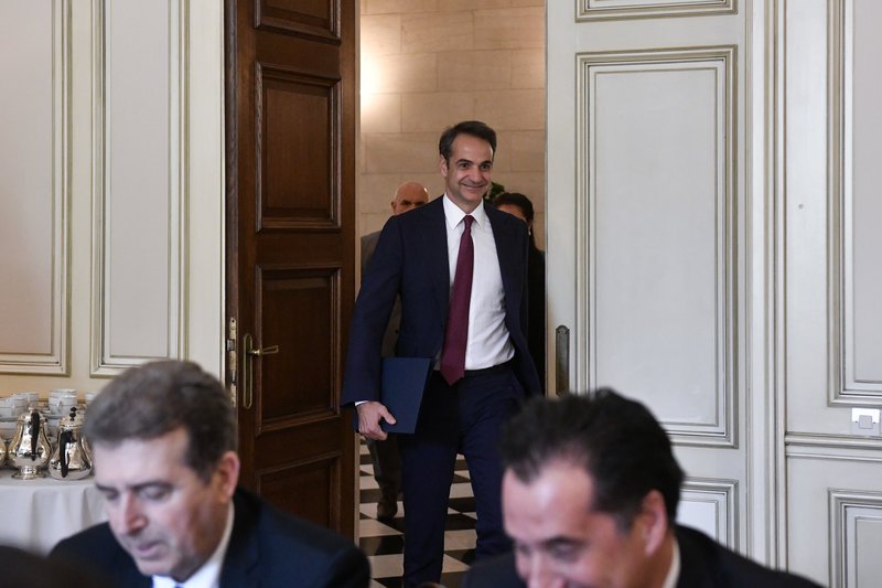 Ο Κυριάκος Μητσοτάκης εισέρχεται στο υπουργικό συμβούλιο