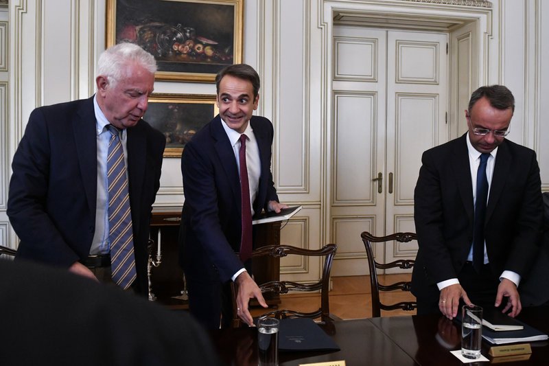 Κυριάκος Μητσοτάκης, Παναγιώτης Πικραμμένος και Χρήστος Σταϊκούρας