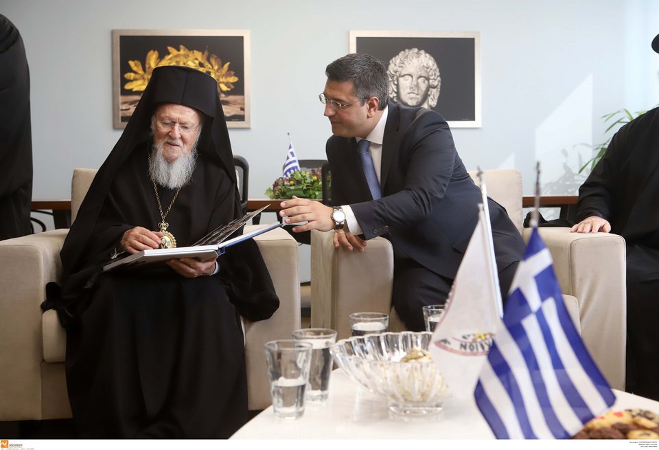 Ο Πατριάρχης Βαρθολομαίος και ο Απόστολος Τζιτζικώστας