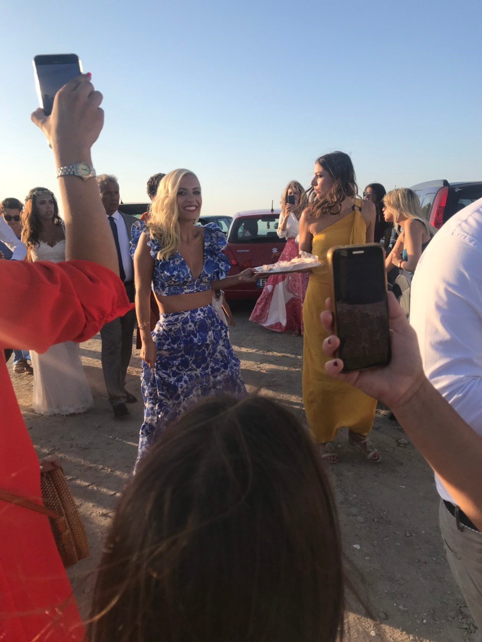 Η Μαρία Αναστασοπούλου ήταν μία από τους τρεις κουμπάρους του ζευγαριού