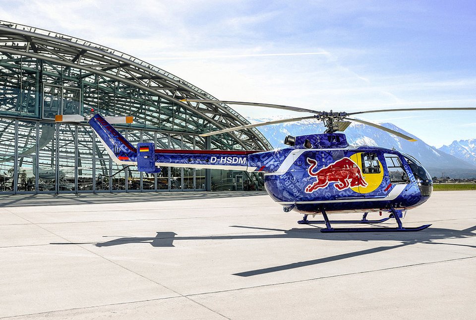 Το ελικόπτερο BO105 C των Flying Bulls