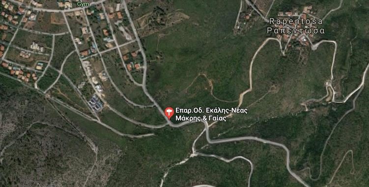 Ο χάρτης με το σημείο που ξέσπασε η φωτιά