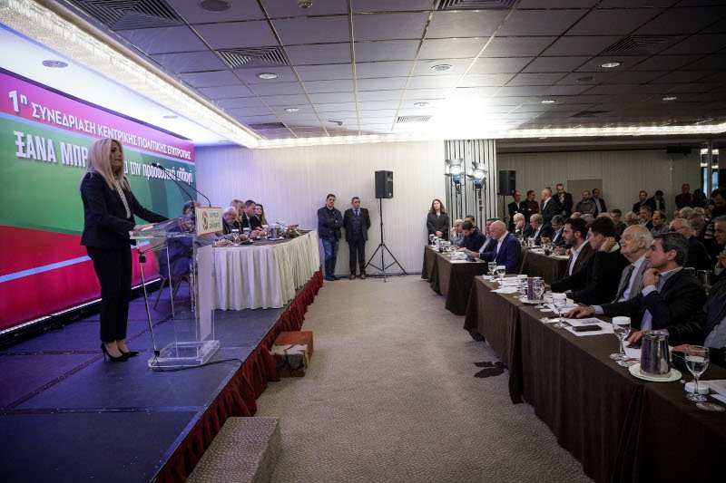 Η Φώφη Γεννηματά όρθια