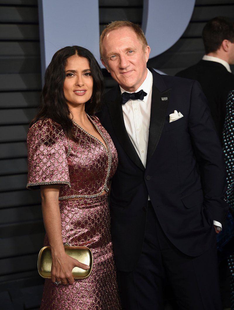 Ο Φρανσουά Ανρί Πινό και η σύζυγός του, ηθοποιός Σάλμα Χάγιεκ.