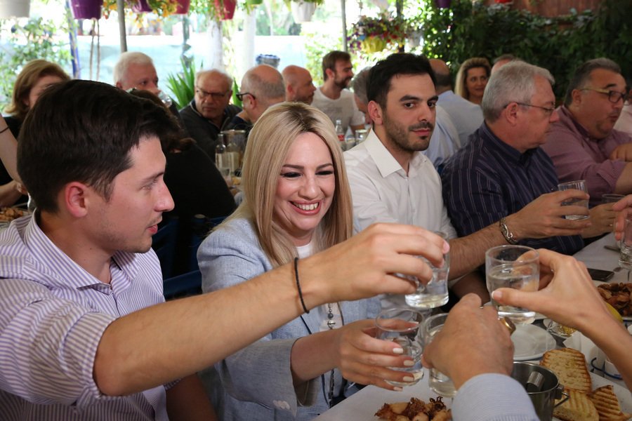 Η Πρόεδρος του ΚΙΝΑΛ, Φώφη Γεννηματά παρέθεσε γεύμα σε διαπιστευμένους δημοσιογράφους στην Καισαριανή