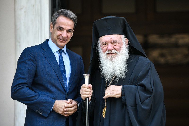 Συνάντηση Μητσοτάκη με τον Αρχιεπίσκοπο Ιερώνυμο