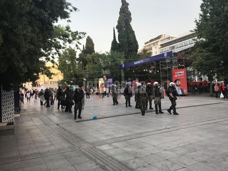 Δυνάμεις της ΕΛ.ΑΣ στην πλατεία Συντάγματος