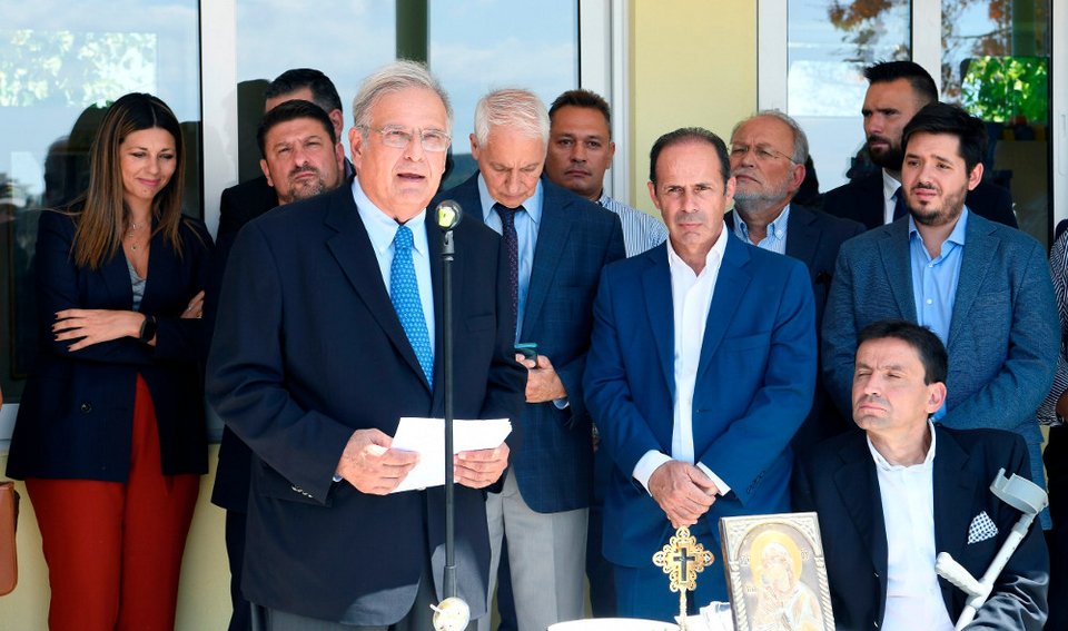 Ο Πρόεδρος της ΕΛΛΗΝΙΚΑ ΠΕΤΡΕΛΑΙΑ κ. Παπαθανασίου, κατά τον σύντομο χαιρετισμό του