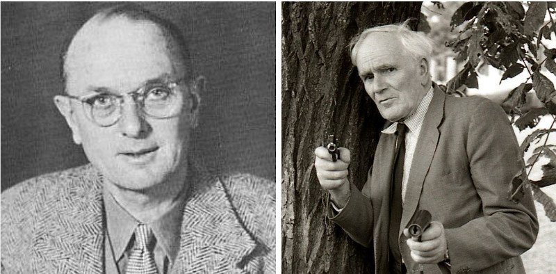 O Κρίστοφερ Κλέιτον Χάτον (αριστερά) και ο ηθοποιός  Ντέσμοντ Λιουέλιν, που  ενσάρκωσε τον &quot;Q&quot; σε 19 ταινίες του Τζέιμς Μποντ