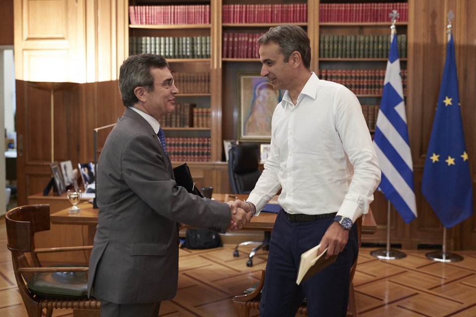 Λευτέρης Οικονόμου και Κυριάκος Μητσοτάκης
