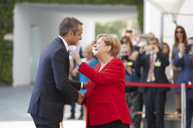 Η Ανγκελα Μέρκελ και ο Κυριάκος Μητσοτάκης