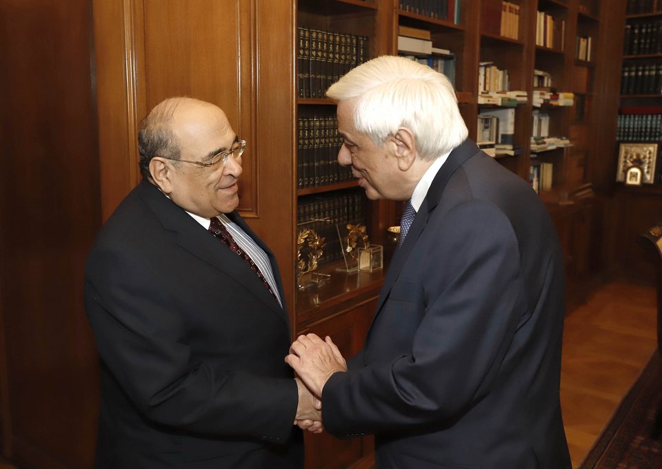 Ο Πρόεδρος της Δημοκρατίας υποδέχεται τον Δρα Mostafa El Feki