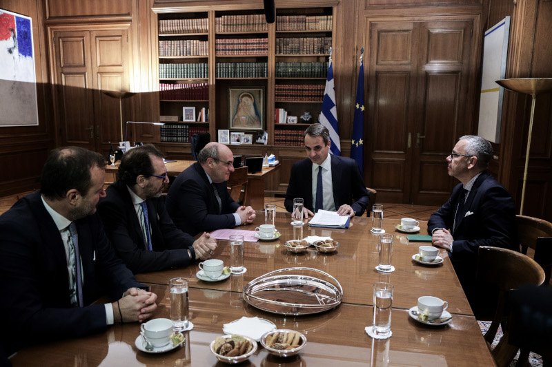 Στιγμιότυπο από την συνάντηση στο Μέγαρο Μαξίμου