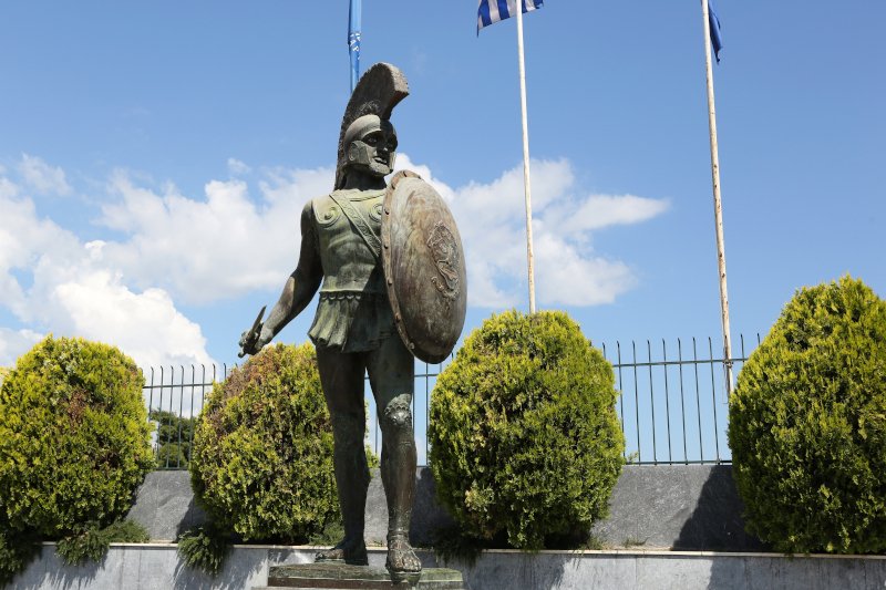 Το άγαλμα του βασιλιά Λεωνίδα στη Σπάρτη