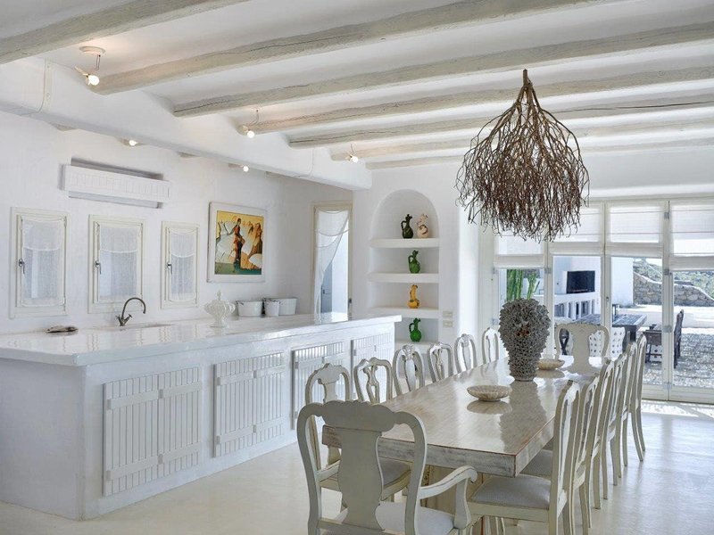 Η τραπεζαρία του Airbnb της Μυκόνου