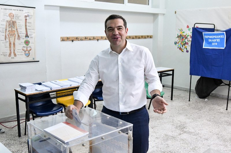 Αλέξης Τσίπρας στην κάλπη