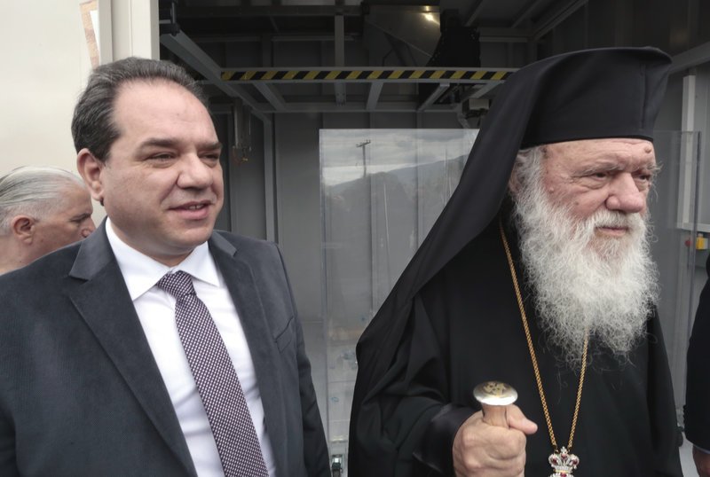 Ο Κωστής Δήμτσας και ο Αρχιεπίσκοπος Αθηνών και πάσης Ελλάδος Ιερώνυμος