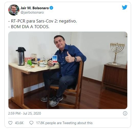 Η ανάρτηση του Ζαΐχ Μπολσονάρου