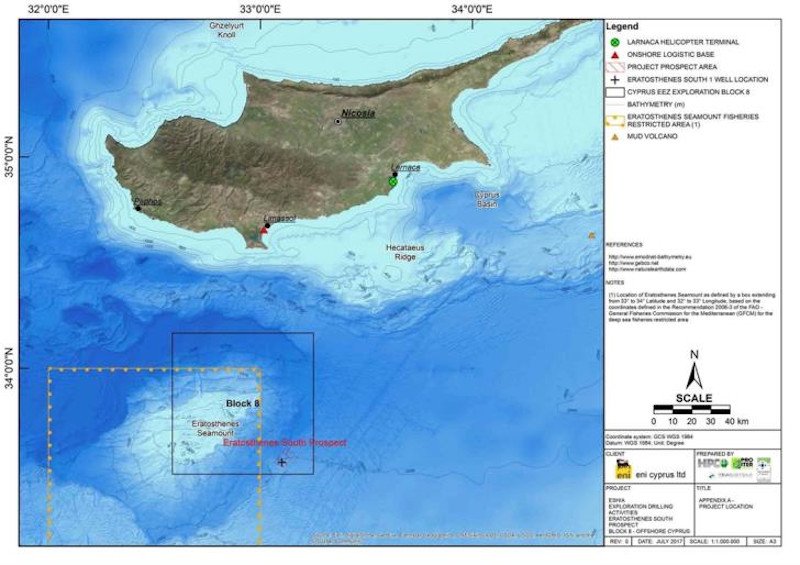 Το τεμάχιο 8 της κυπριακής ΑΟΖ/ Φωτογραφία: Φιλελεύθερος