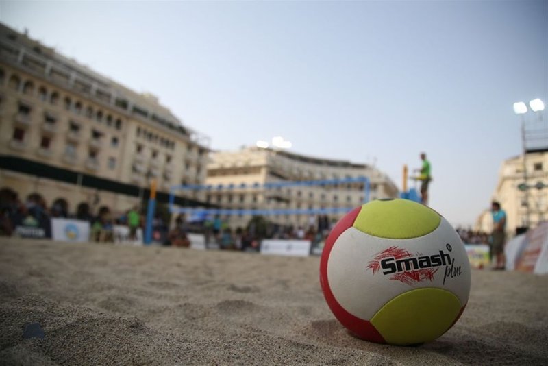 Το γήπεδο beach volley στην Αριστοτέλους