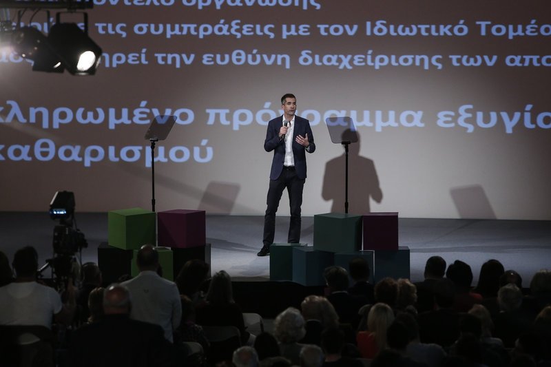 Ο Κώστας Μπακογιάννης παρουσιάζει το πρόγραμμά του για την Αθήνα -Φωτογραφία: George Vitsaras / SOOC