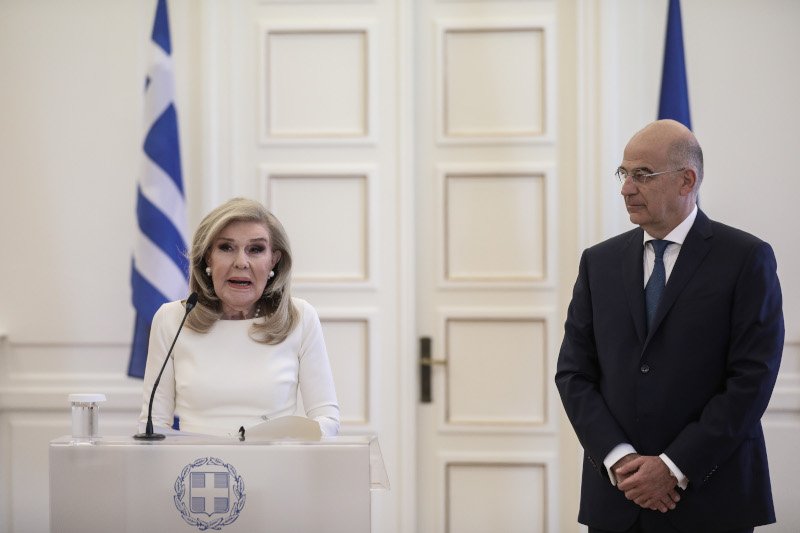 Μαριάννα Βαρδινογιάννη και Νίκος Δένδιας