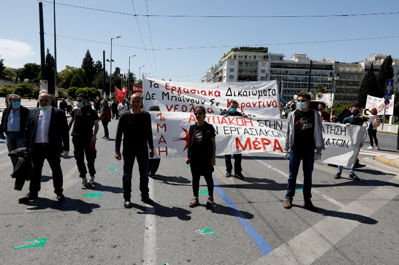 ΜεΡΑ 25 στη διαδήλωση για την Πρωτομαγιά
