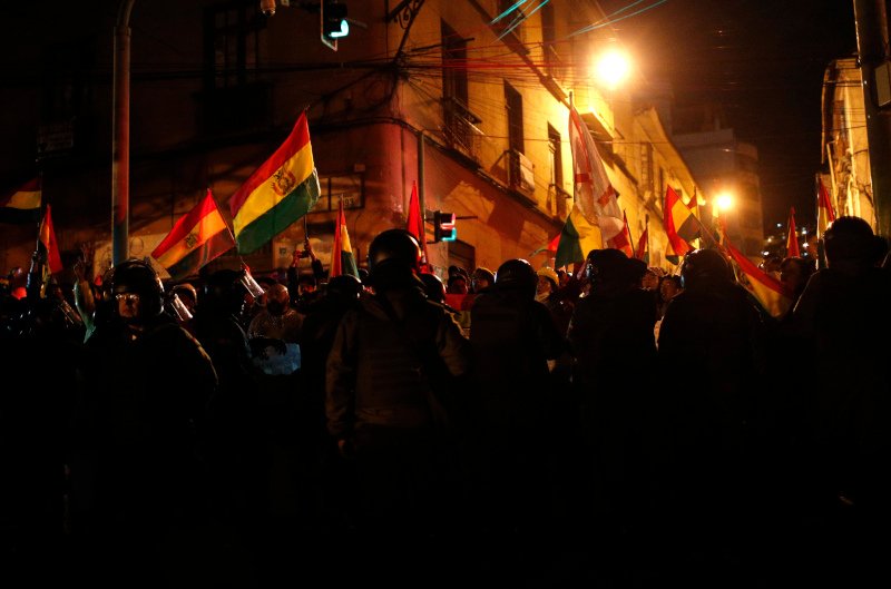 Διαδηλωτές στην Βολιβία
