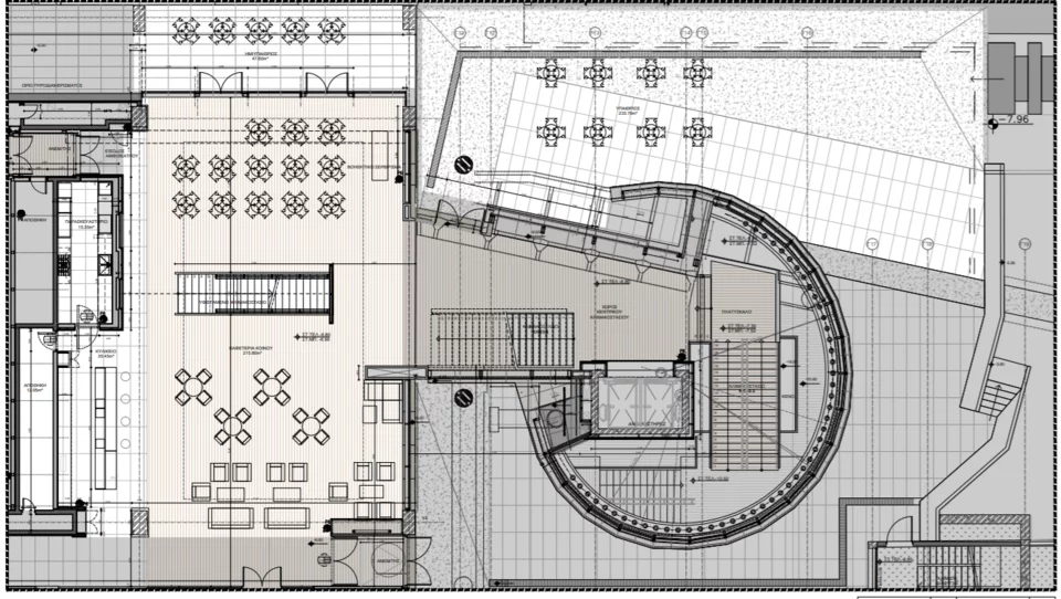Κάτοψη του αναψυκτηρίου
