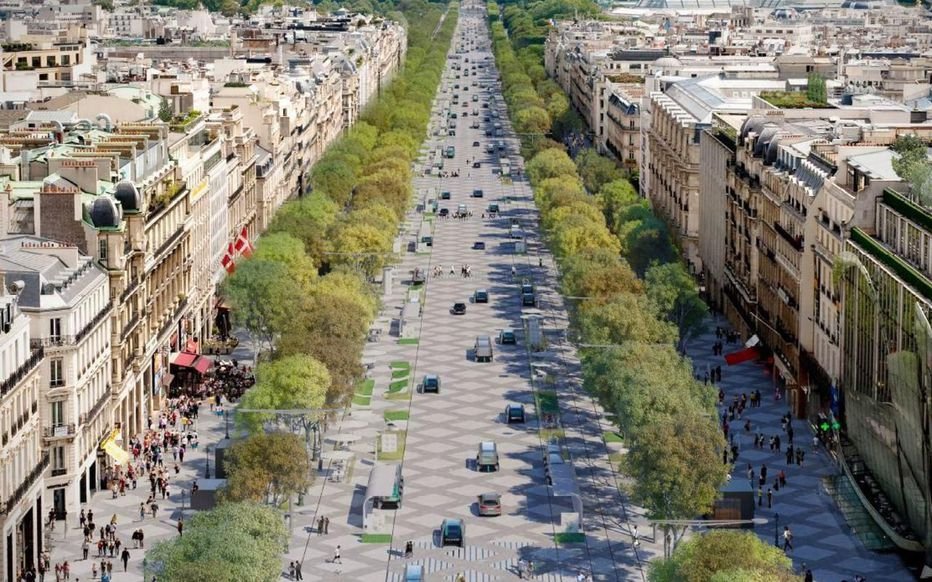 Ο αρχιτέκτονας προτείνει μείωση των λωρίδων κυκλοφορίας, χώρο στους πεζούς/Φωτογραφία από το αρχ. γραφείο του Cabinet PCA-Sstream