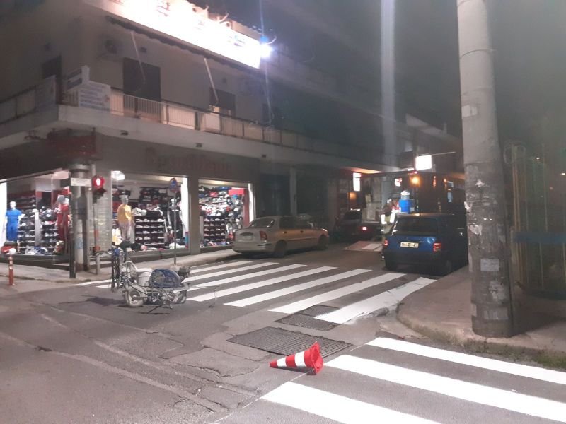 Διαγραμμίσεις στους δρόμους της Αθήνας