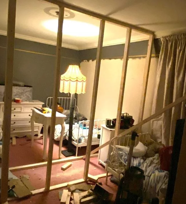 το υπνοδωμάτιο κατά τις μέρες των εργασιών