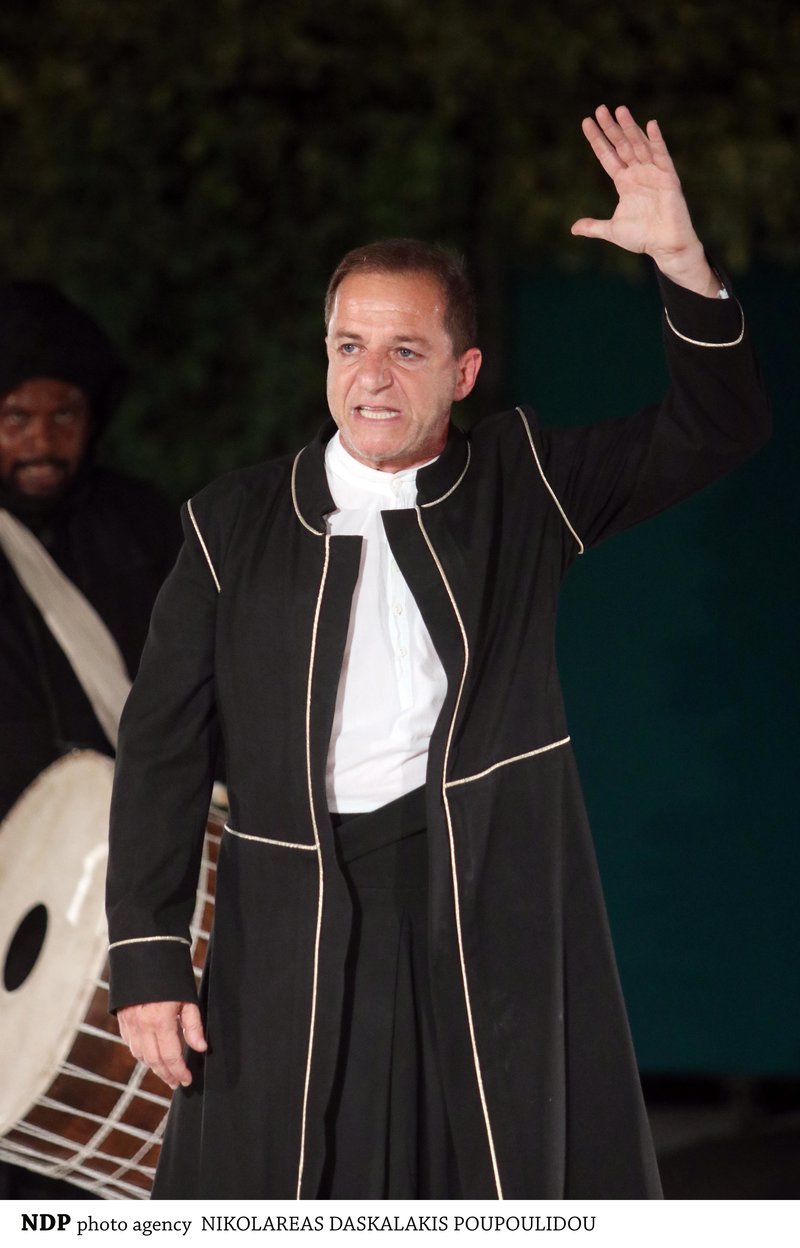Ο Δημήτρης Λιγνάδης στην παράσταση Οιδίπους Τύραννος