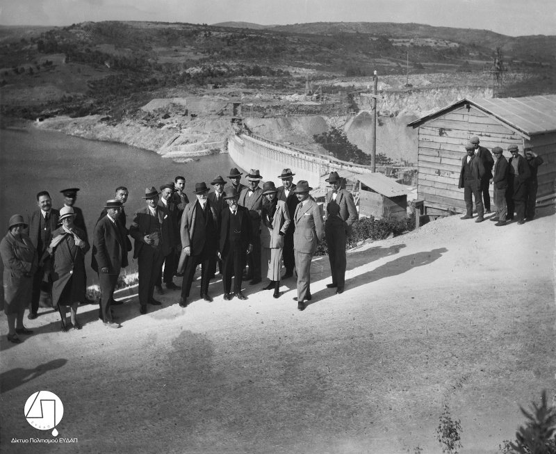 Τα εγκαίνια του Φράγματος του Μαραθώνα, 1929/Φωτογραφία: Ιστορικό Αρχείο ΕΥΔΑΠ