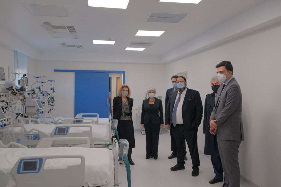 Οι κλίνες ΜΕΘ αναπτύχθηκαν από τη δωρεά του Ευάγγελου Μαρινάκη, της Αγγελικής Φράγκου και της εταιρείας ΙΟΝ Α.Ε