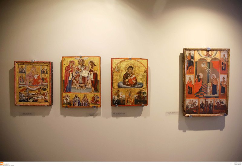 Την έκθεση συνθέτουν εμβληματικές θρησκευτικές Εικόνες και έργα τέχνης μεγάλων Ελλήνων καλλιτεχνών
