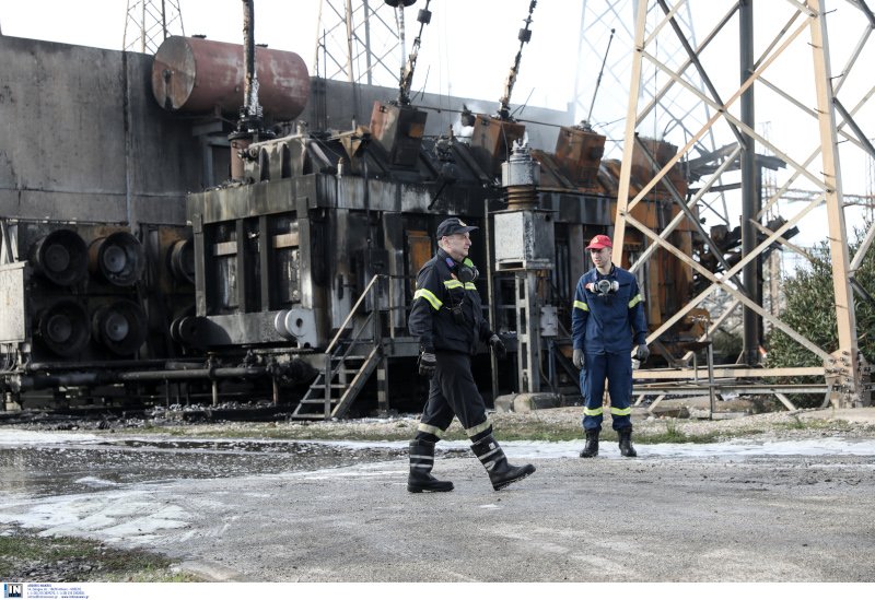 έκρηξη σε υποσταθμό του ΑΔΜΗΕ στα Νεόκτιστα Ασπροπύργου πυροσβέστες